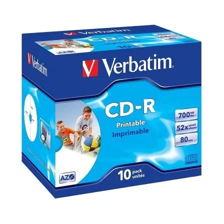 Verbatim DataLifePlus CD-R 700MB 52x Imprimible Pack 10 Unidades